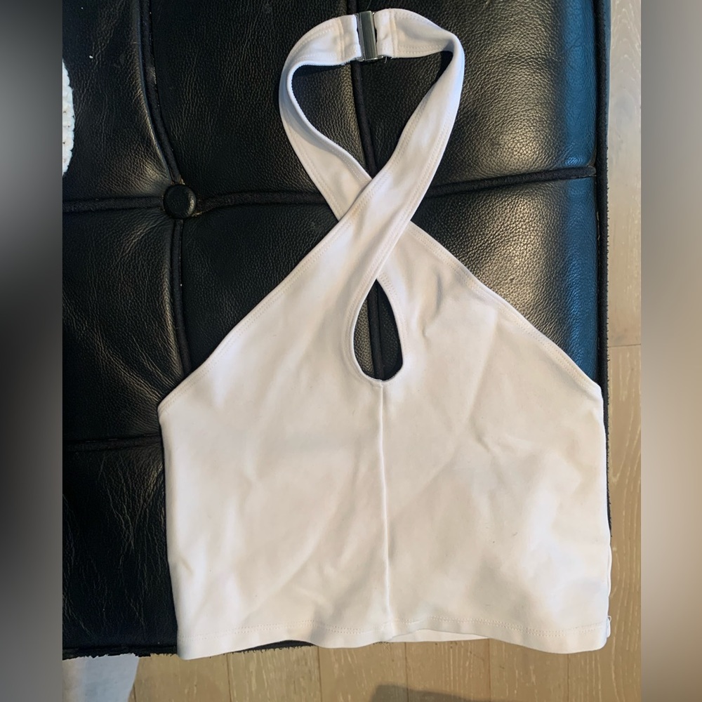 ARITZIA CRIS-CROSS HALTER TOP - Picture 2 of 3